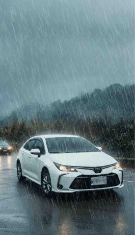 暮光行女性專車安全接送｜高隱私｜私人外務支援｜ - 合法R牌租賃車，安全有保障（強制險、第三責任險、乘客險）圖中風雨交加卻無所畏懼，像一座移動的避風港，為妳擋風遮雨，提供安全舒適的庇護。無論是夜歸紅眼班機、市區商務奔波，還是姐妹淘出遊，這輛R牌租賃車&rdquo;大白&rdquo;都能讓妳安心前行，不受外界干擾～