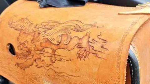 wJ.studio - 皮製馬鞍包/電燒