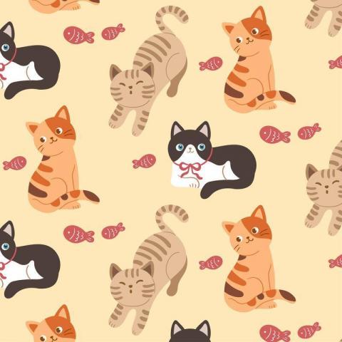 大元 - 可愛動物無縫pattern