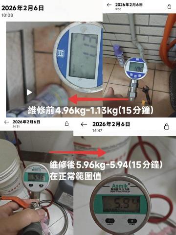 奇肌水電(喜管樂管路科技) - 維修漏水前後數據比對
