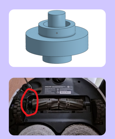 林雋睿 - Project 2: 掃地機器人零件
製作失去的零件

在維修掃地機器人的時候發現有零件丟失，與夥伴討論了幾次並試驗與調整，測試正常。