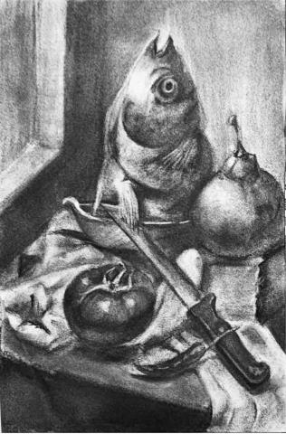 陳韋潔 - 炭筆素描