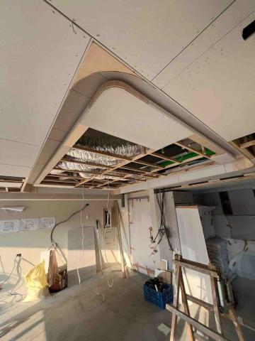 築家室內裝潢工程 - 台中南屯設計案場-造型圓弧天花板 粗胚拍照紀錄