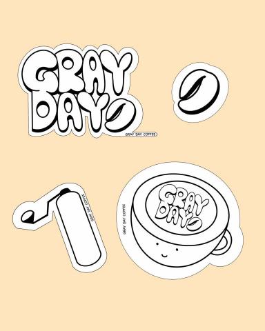 陳煒承 - ［貼紙設計］
咖啡廳風格貼紙設計