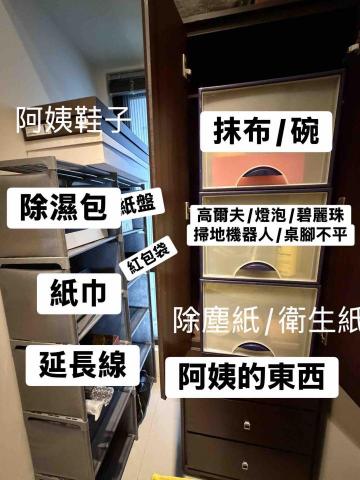 欣欣 - 每一次整理完都會詳細的寫上存放的物品，以免客戶找不到東西