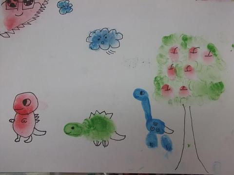 安娜 - 指印畫作品