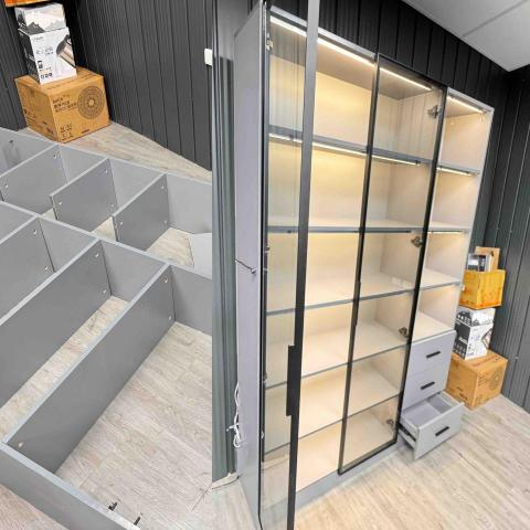 慶 傢俱組裝 - 五股 淘 展示燈超大櫃