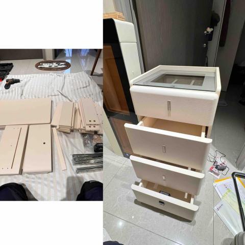 慶 傢俱組裝 - 中山區 淘 指紋辨識桌邊櫃