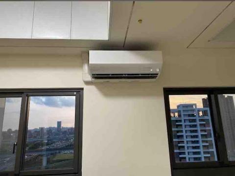 勝陽空調電器行 - 日本原裝三菱電機分離式冷氣室內機安裝與銅管修飾槽安裝