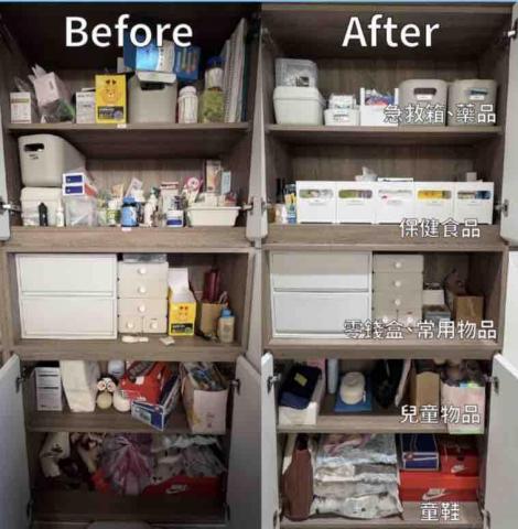 Andy  |  Soapeveryday - 儲物櫃整理並新增適合尺寸的收納用品