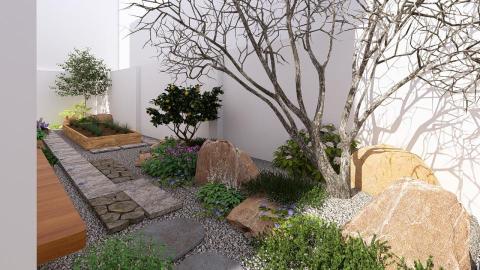 榆森景觀設計有限公司 - 台中北屯私人住宅｜後院景觀設計
3D模擬圖

案件進行中, 預計於2026年07月完工