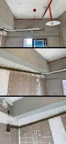 勝陽空調電器行 - 裝潢案場 冷氣排水位置更改與水泥回填作業與空調系統配管