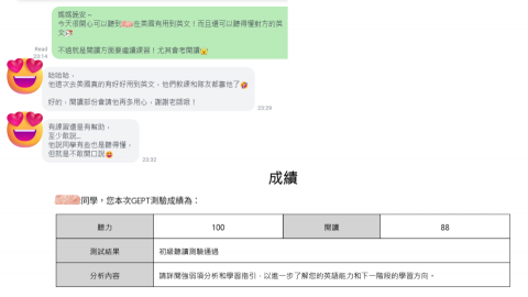 Chloe_英文學習/基礎打底 - 1. 學生分享在美國溝通經驗
2. 全名英檢初級通過