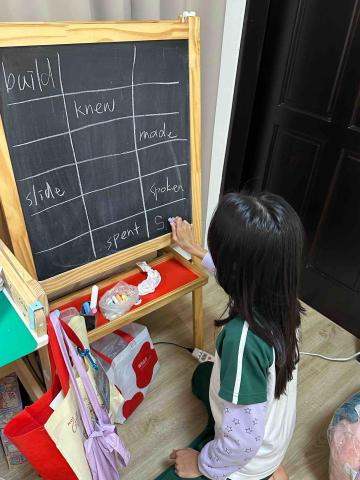 張一馨 - 陪讀小學五年級學生 英文文法以及動詞三態