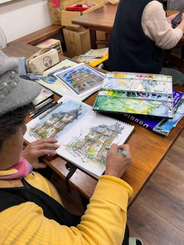 呂岷熙 - 成人學生團課水彩作品120分鐘