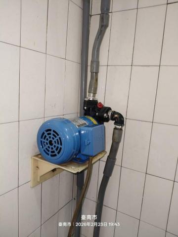 瑋成水電裝修工作室 - 施工後：抽水馬達按裝