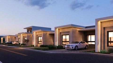 閣雅設計 - 精緻一點，剛剛好｜現代極簡光影別墅

設計者:允碩建設、閣雅設計
3D透視:閣雅設計
排版版面:閣雅設計

精準捕捉現代極簡的幾何線條。透過晝夜光影的細膩切換，展現出白天洗鍊的立面質感，以及夜幕低垂時，LED洗牆燈帶為冷調建築注入的溫潤氛圍；真實還原雙車位與前庭綠意的嚮往生活。