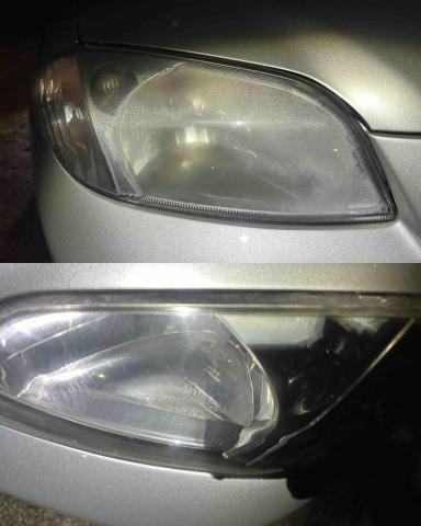 均帆清潔達人 - 大燈氧化處理前後照