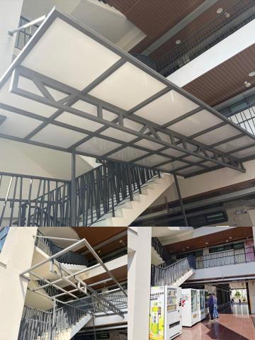 開鑫金屬工程 - 施工前後（不銹鋼採光罩➕烤漆➕鋁塑板）