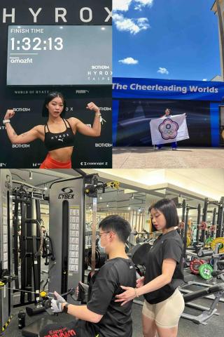 Cindy健身教練 - 左上今年2/28hyrox比賽
右上代表台灣參加啦啦隊街舞比賽 世界10名
正下方我平常教課的學生