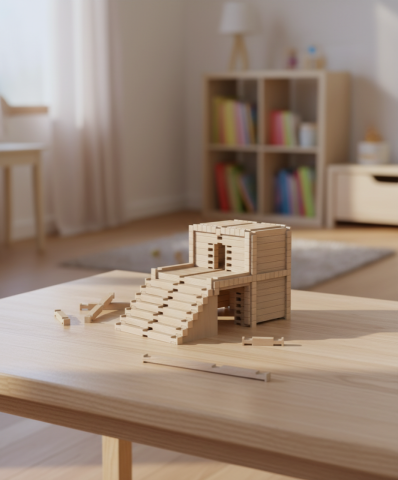 Tsai,Tzu-Chiao - 榫卯結構積木玩具設計、建模及渲圖。