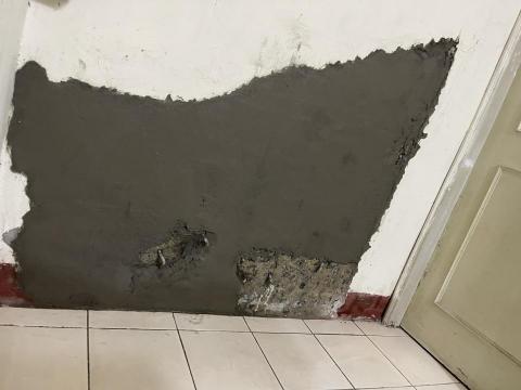 林明翰 - 漏水壁癌打除、高壓灌注止水。
高分子水泥砂漿鏝抹粉光