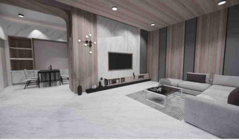 時野 - 住宅渲染-客廳