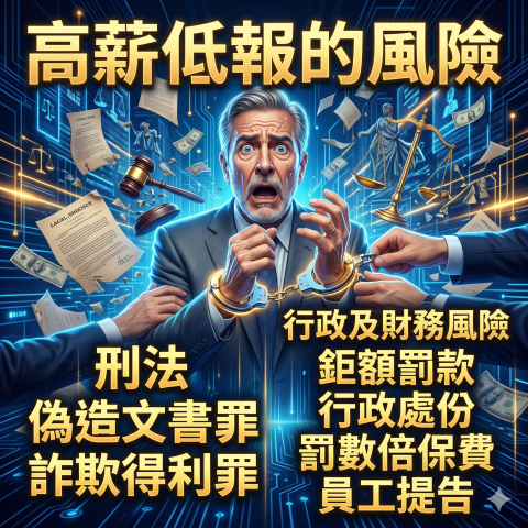 勞資權威陳民凱金豐SVIP顧問 - 高薪低報的風險-刑法
