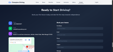 SOUVIK MAITI - Driving School Website Development
