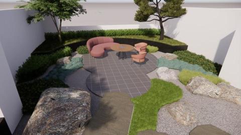 曜核視覺 REGULUS VISUAL - 建築2F景觀露臺渲染