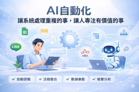 AI顧問小汶 - AI自動化
讓系統處理重複的事，讓人專注有價值的事