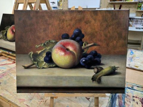 楊詠心 - 10F，水果靜物古典油畫