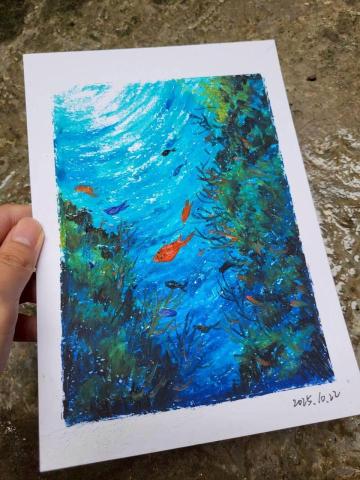 林筠 - 油性粉彩-海底世界（線上教學）