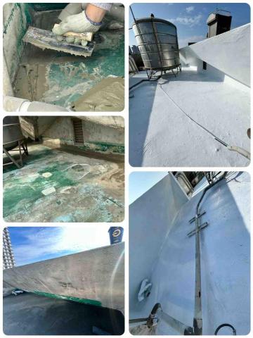 高莘宅修工程 - 《高莘宅修工程》
民宅天台防水層失效脫膠，進行刨除PU層，洗地，四周泥作洩水坡，纖維網加固，三底兩面漆