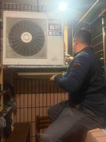 鼎浩空調工程 - 聲寶冷氣 檢漏工程 更換銅管