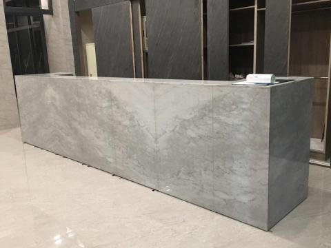安固建材 - 社區大廳櫃檯～貼石材