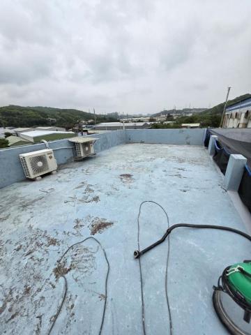 FRP玻璃纖維防水、室內外防水、內外牆油漆、仿石漆、侷限空間 - 桃園龜山 頂樓防水前置作業