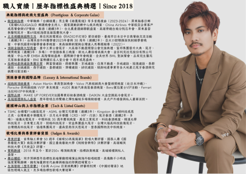 Josh Way駕許｜歌手｜主持｜ - 職人實績｜歷年指標性盛典精選｜Since 2018
