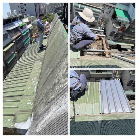 達閎金屬企業社 - 拆除舊有漏水屋檐
