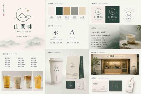 潤璟工作室 RUNJING STUDIO - 山間味茶飲｜品牌識別設計提案
Design by RUNJING STUDIO