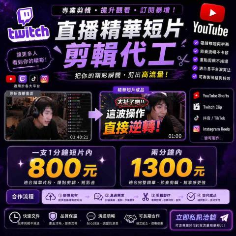 提供tiktok走光服務的專家短影音直播外包專業剪輯