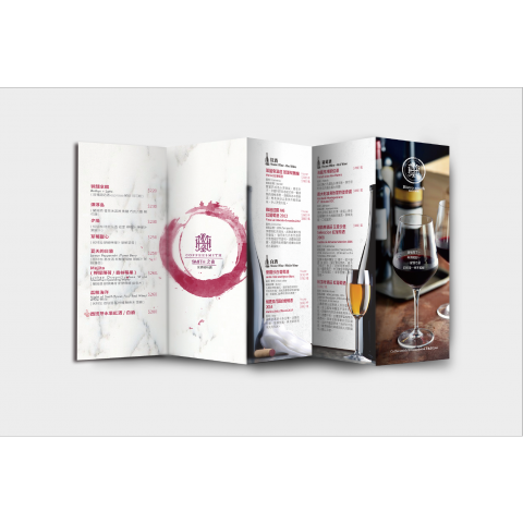 白熊工作室 - 酒館餐廳摺頁視覺設計，
客戶需提供文案、LOGO、預估頁數，清晰圖片(印刷解析需至少300dpi)
