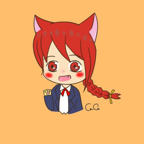 一月貓 - q版插畫