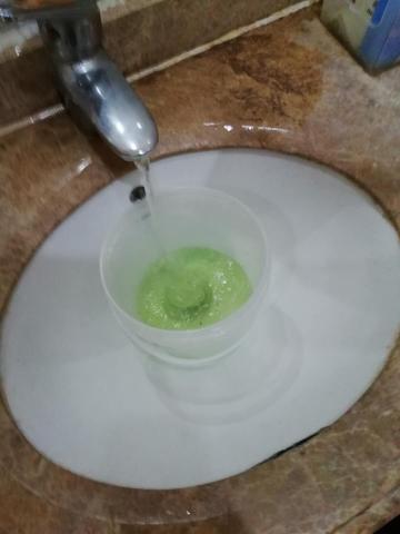 管可淨 - 管壁有大量藻類: 洗出綠水