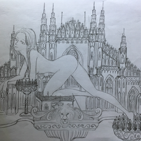 蕭甄瑀 - 此為鉛筆構想圖