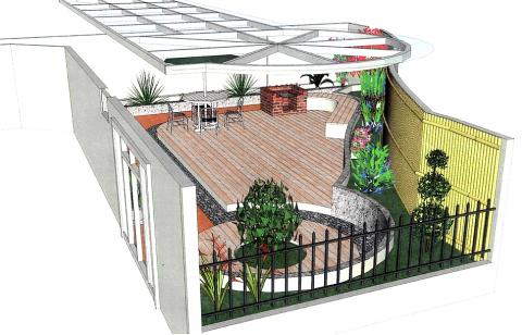 京采空間設計 - 內湖大湖街別墅室外露台- 歐小姐3D圖 京采空間設計 - 內湖大湖街別墅室外露台- 歐小姐3D圖