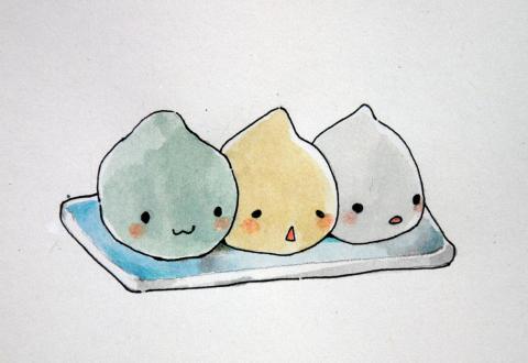 安卡利藝術有限公司 - 竹東插畫地圖水彩作品-客家菜包