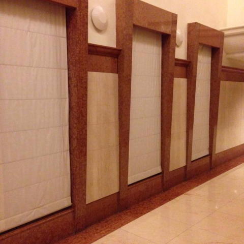 鑫泰洋室內裝潢企業社 - 內湖大廈-1F大廳施作百折簾