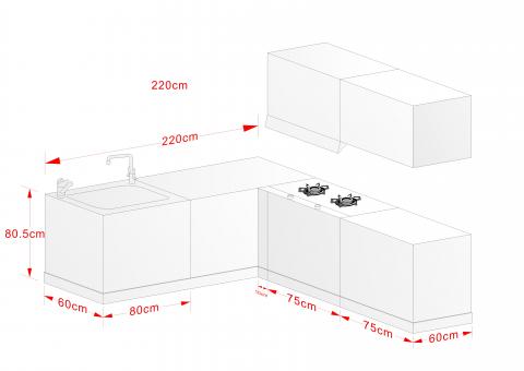 Home Xi Design - 2D流理臺模擬圖