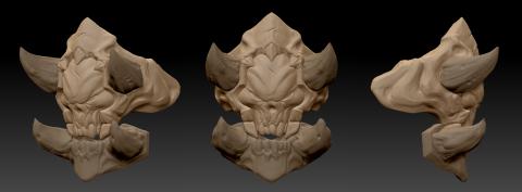 莊婷宇 - 3D_怪物頭像
製作軟體：ZBrush